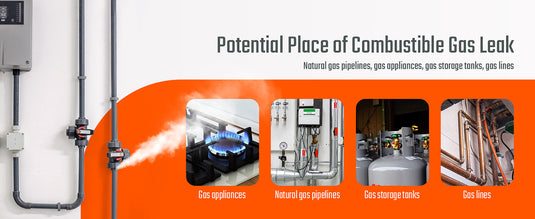 Probable area of combustible gas escape