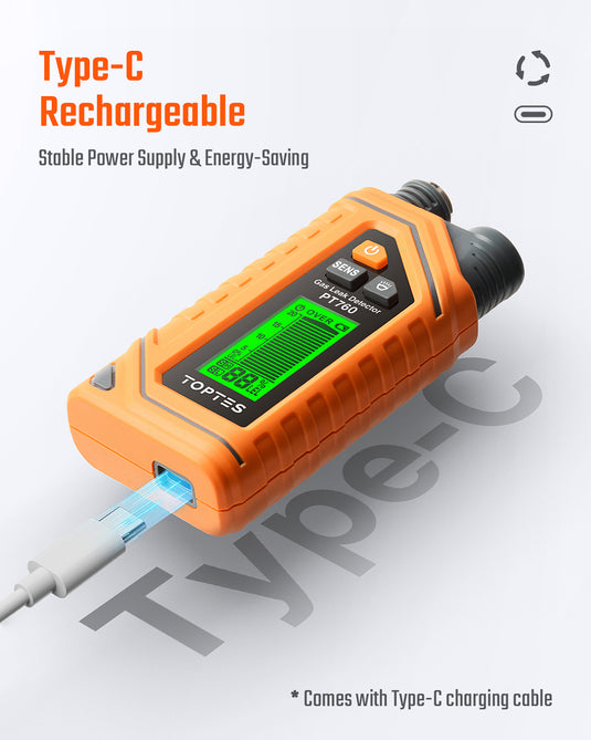 Détecteur de gaz naturel rechargeable TopTes PT760