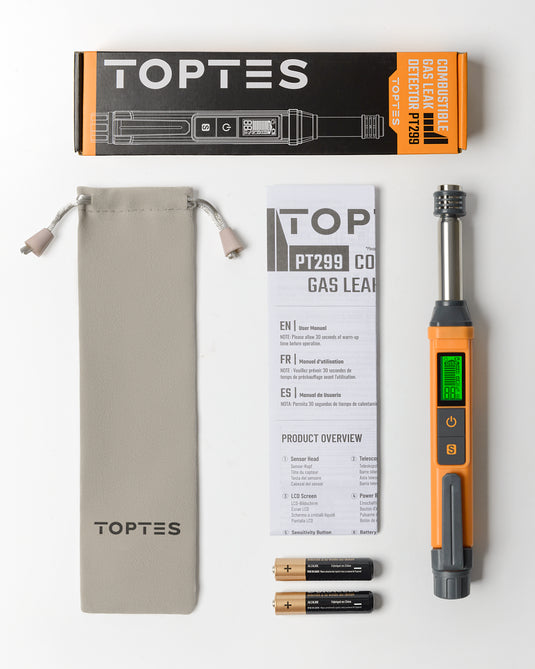 Détecteur de fuite de gaz TopTes PT299 avec tige extensible