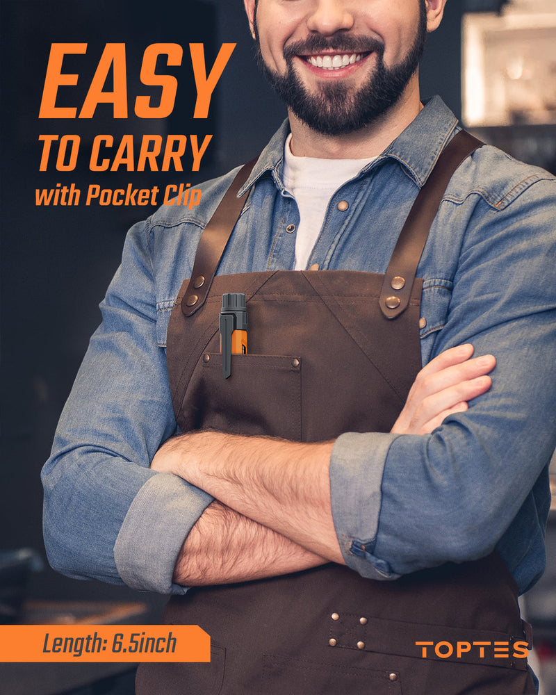 ギャラリービューアに画像をロードする, Natural Gas Detector, TopTes PT177 Gas Leak Detector with Audible & Visual Alarm, Portable Gas Sniffer to Locate Combustible Leak Sources Like Methane, Propane for Home (Includes Battery x2)-Orange