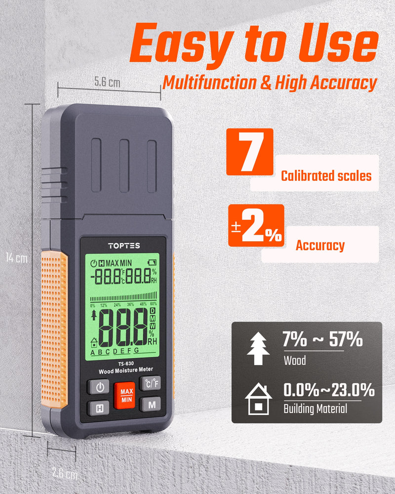 Chargez l'image dans la visionneuse de la galerie, Humidimètre TopTes TS-630 pour bois/mur