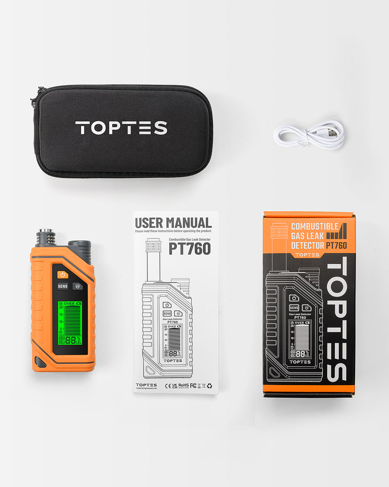 Load image into Gallery viewer, TopTes PT760 Rechargeable Natural Gas Detector
