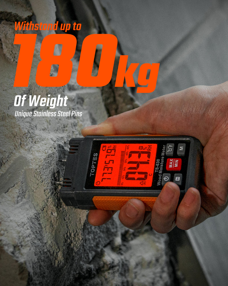 Load image into Gallery viewer, TopTes TS-630 Moisture Meter for Wood/Wall
