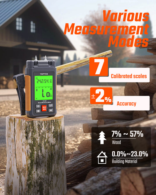 TopTes TS-630 Moisture Meter for Wood/Wall