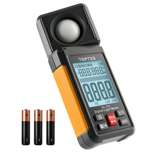 TopTes TS-710 Light Meter with with 180º Rotating Sensor