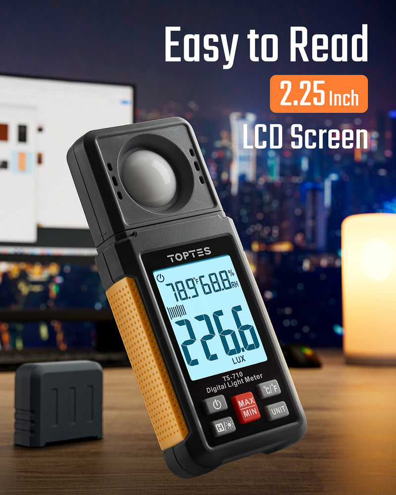 Laden Sie das Bild in Galerie -Viewer, TopTes TS-710 Light Meter with with 180º Rotating Sensor
