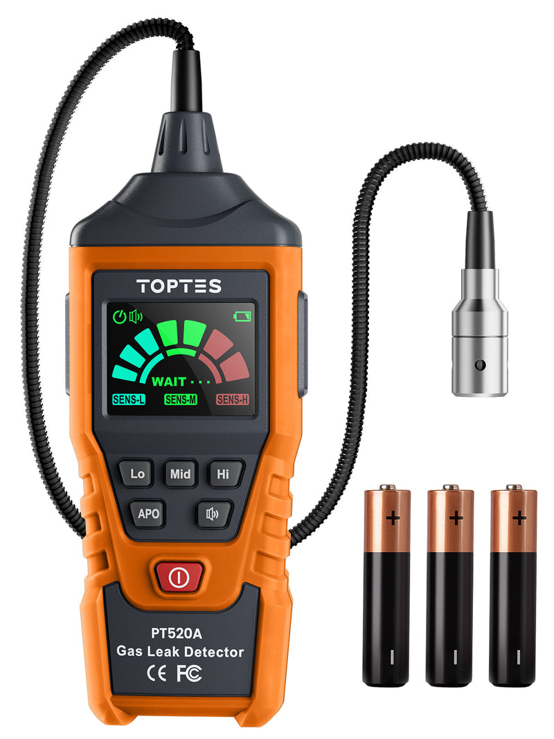 Load image into Gallery viewer, TopTes PT520A Gas Leak Detector Powered by Alkaline Batteries
