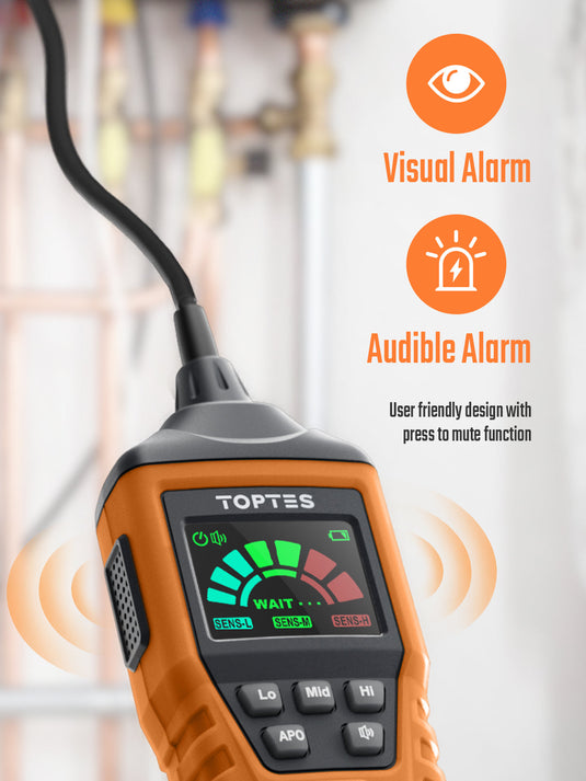 TopTes PT520A Gas Leak Detector Powered by Alkaline Batteries